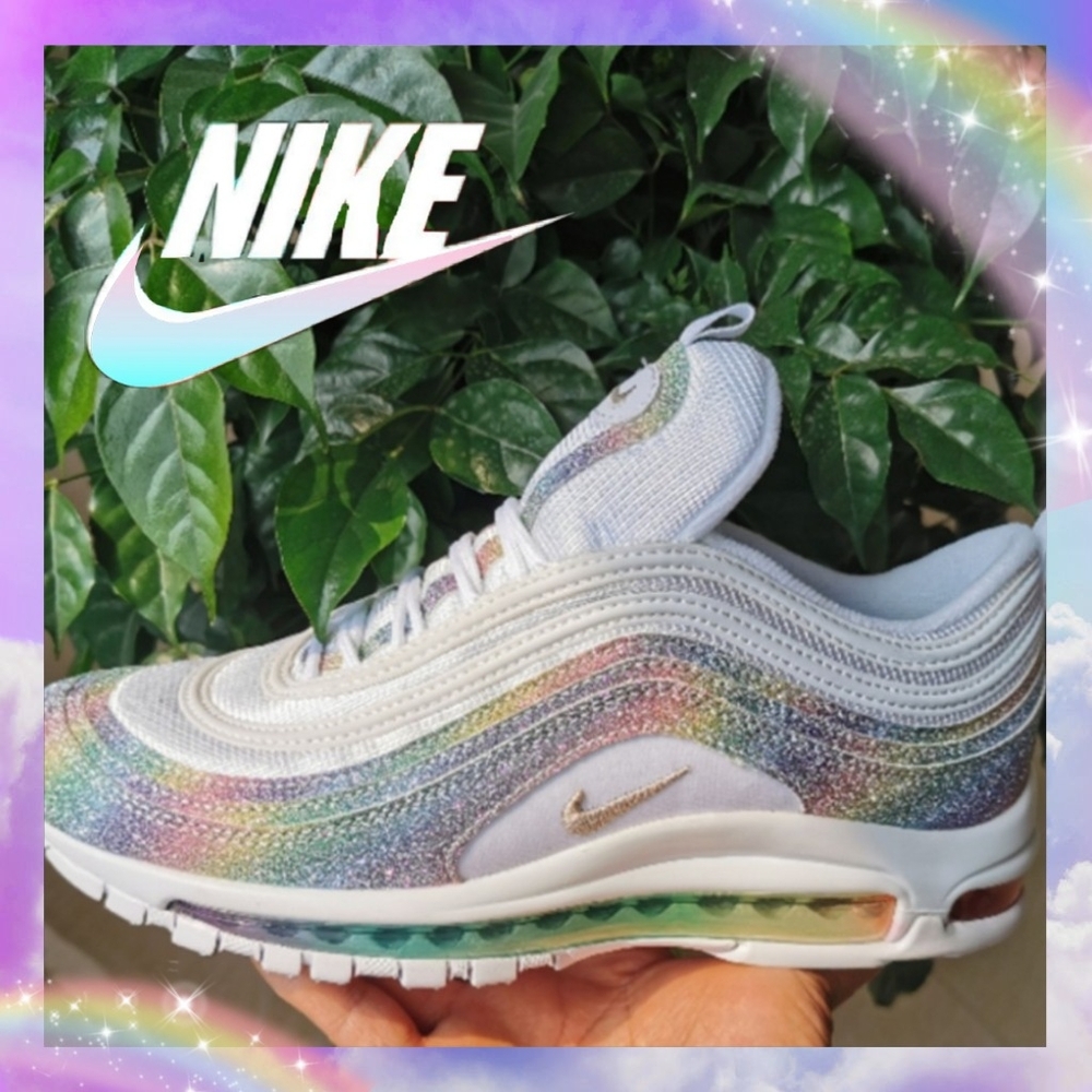 Nike Women's Air Max 97 Iridescent White Sneaker -Size 8.5